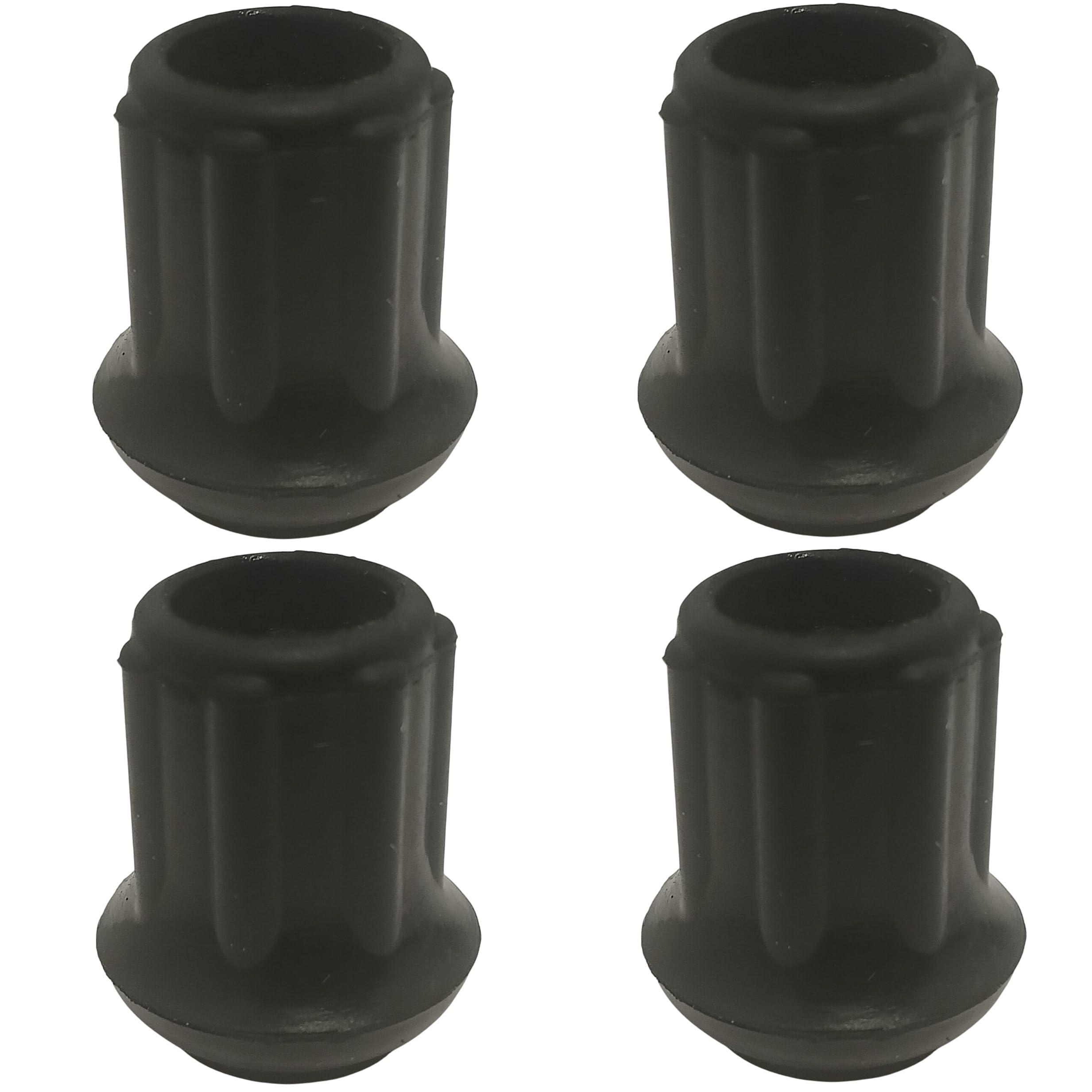 Smart Packs by OCSParts Pack of 4 - 1/2" Heavy Duty Rubber Tips for Walking Sticks, Canes, Crutches & Walkers