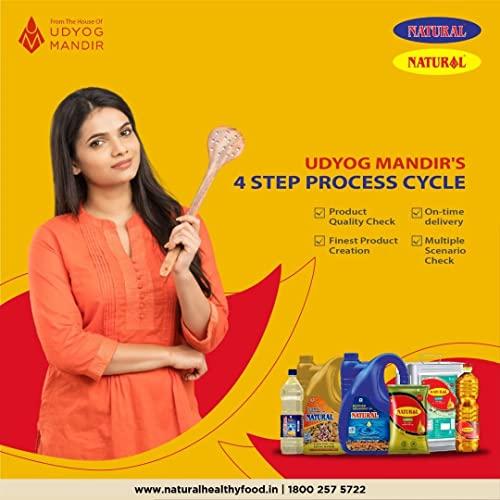 Natural Natural - Refined Ground Nut Oil | Mungfali Oil | Peanut Oil For Cooking | Zero Cholestrol | Added Vitamins | Healthy Cooking | 5 Ltr | Pack of 1