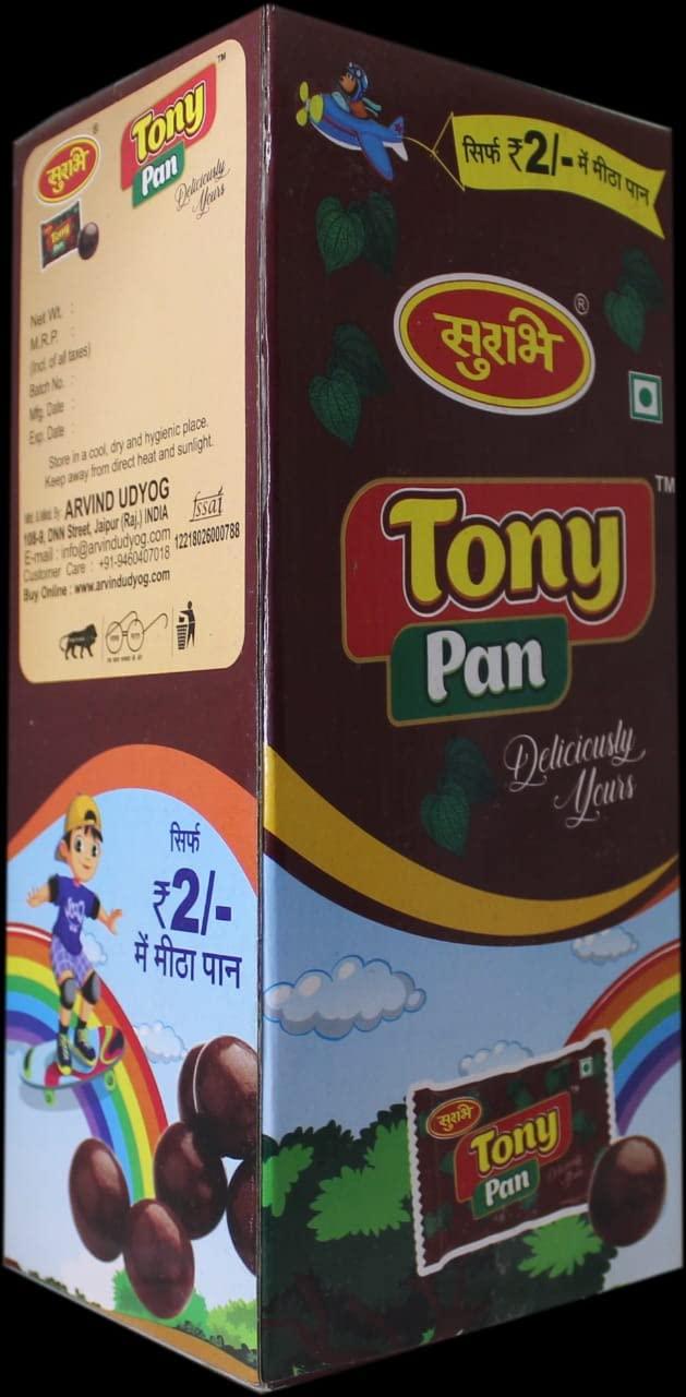 SURBHI Tony Pan Pillow Pack 1kg Jar pack(225pcs Candy Pack) Paan Laddo, Yummy Choclate Ball, Delicious Choclate Candy