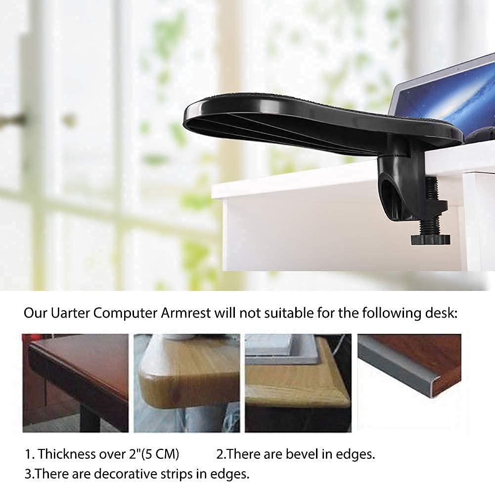 SHOPECOM SHOPECOM Arm Rest Pad, Arm Wrist Rests Hand Shoulder Protect Adjustable arm Support with Rotating arm Support Chair Extender for Home Office Desk Mouse Pads (black Pack of 1)