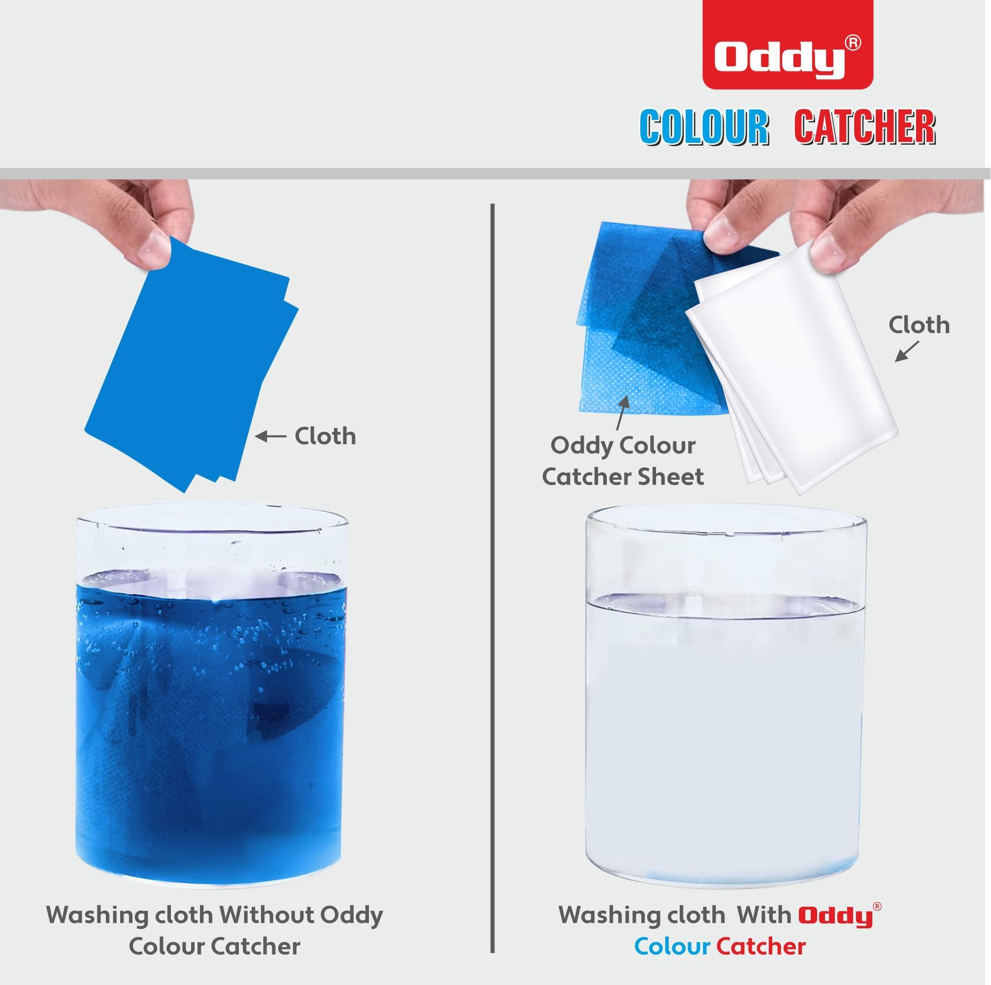Oddy Oddy Colour Catcher 60 Sheets For Laundry, Allow Mixed Washes, Prevent Colour Runs And Maintain Original Colour Of Clothing, Pack Of 60