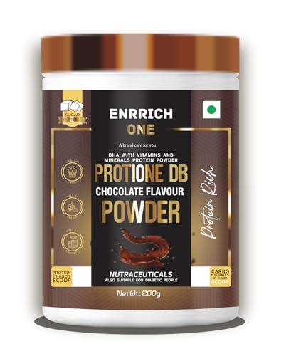 ENRICH ENRICH ONE Protione DB powder for Balanced Nutrition, Protein with Vitamins Minerals Health Supplement with Chocolate Flavour (200 gm)