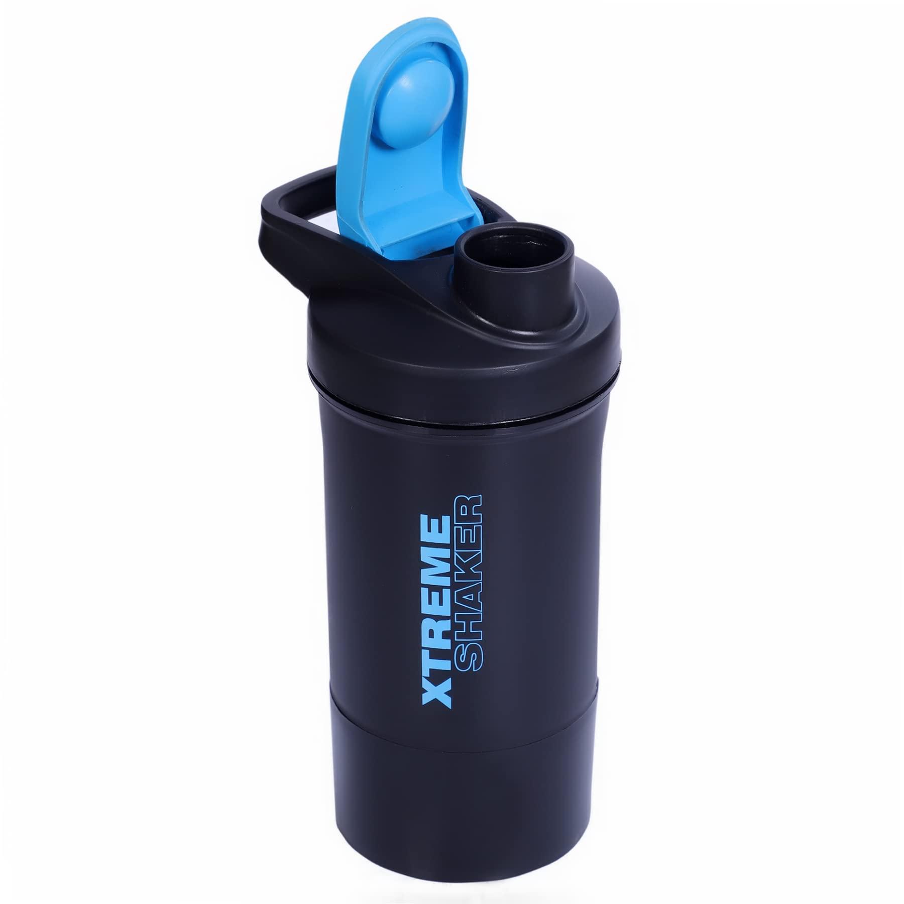 Jaypee Plus Jaypee Plus Xtreme Shaker Gym Shaker for Protein Shake Shaker Bottles for Protein, Preworkout Shaker BCAA Shake, Protein Shaker Bottle for Gym Men and Women BPA-Free 700 ml Black Blue