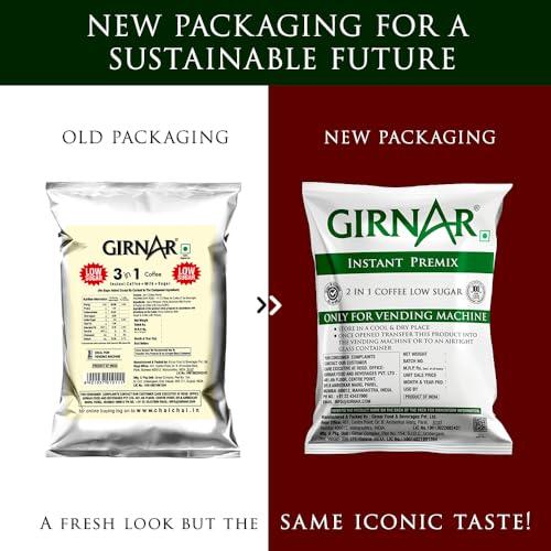Girnar Girnar Instant Premix 3 in 1 Coffee (1kg Low Sugar Pack)