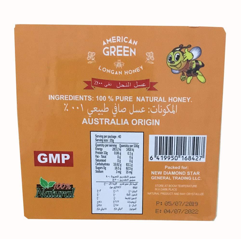 AMERICAN GREEN American Green LONGAN HONEY 800g 100% natural (Origin of Australia).