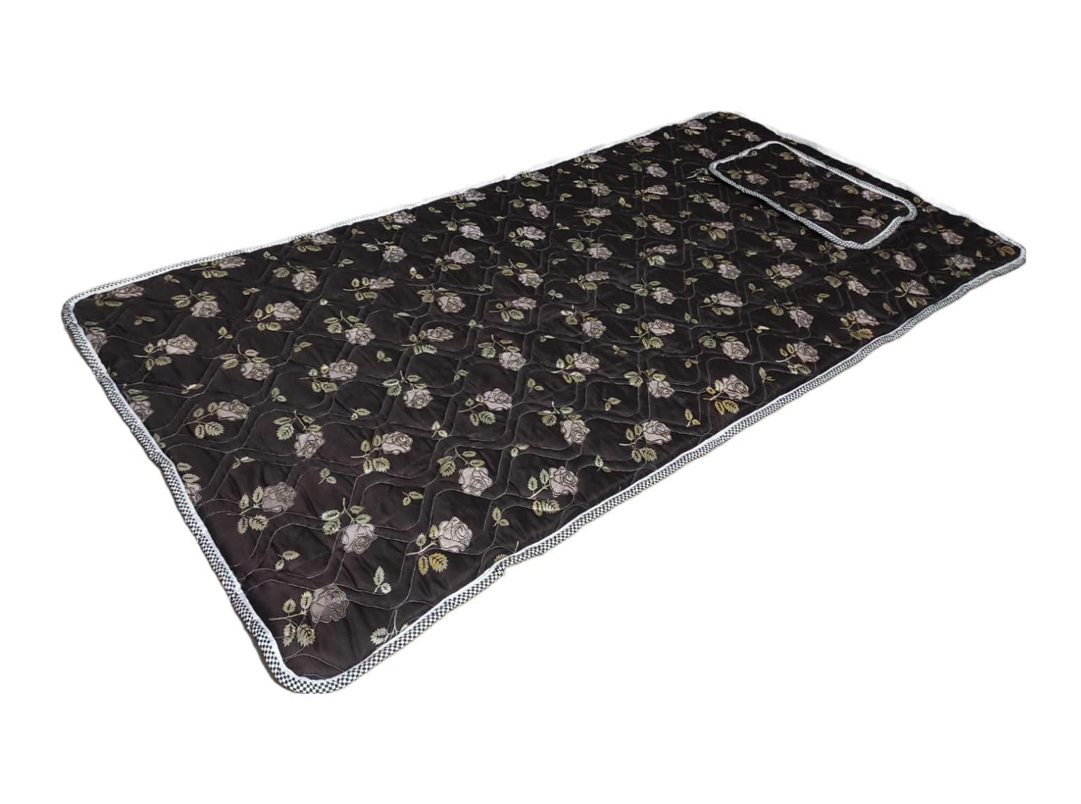 4us Lifecare 4us Lifecare Magnetic Field Therapy Cotton Single Bed Bio Magnetic Brown Mattress (3x6 Feet.)