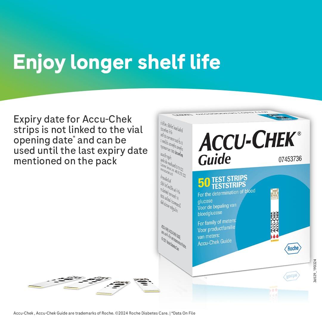 Accu-Chek Accu-Chek Guide Blood Glucose Monitoring System With 10 Free Test Strips - Pack of 1 Kit