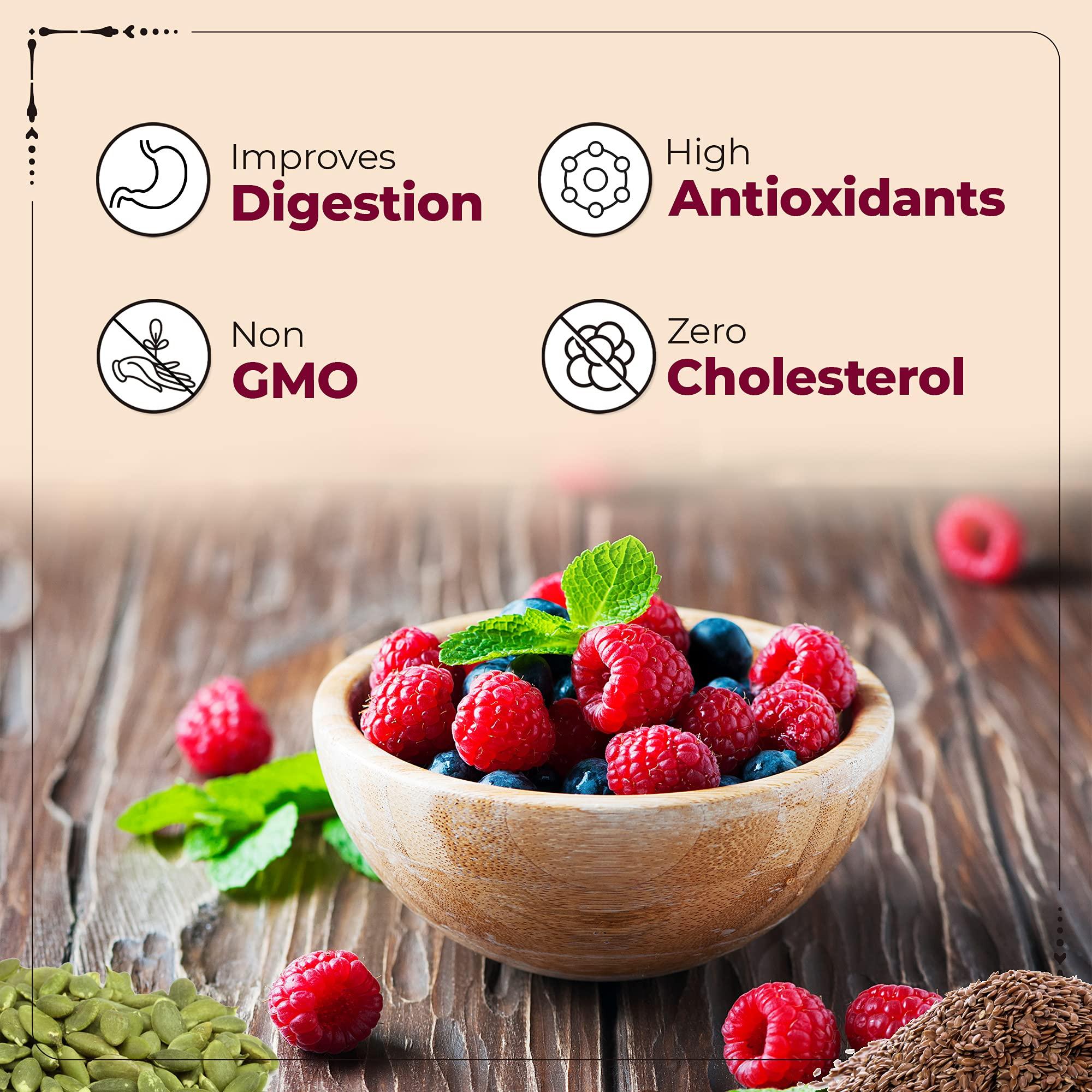 Happilo HappiloPremium International Dried Nuts and Berries, 200g & Premium International Whole Seeds & Berries Pouch, 200 g