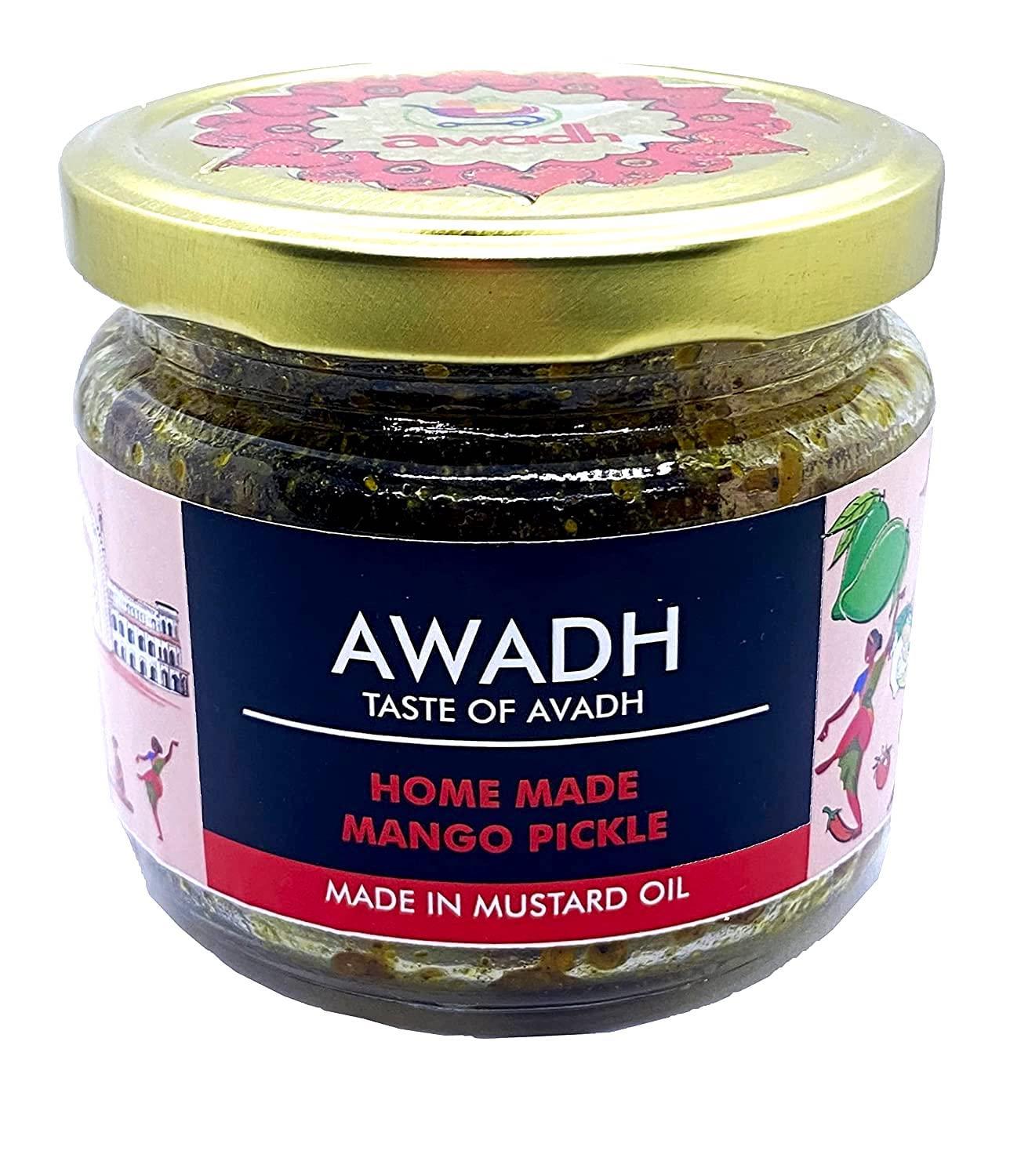 Awadh Uttar Pradesh ka Aaam Ka Achar, Made in Desi Mustered Oil Home Made with Super Blended Spices (450g)