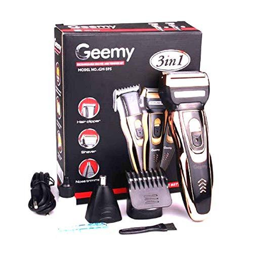 SaiCreation SaiCreation pro gemei GM-595 wireless 3-in-1 Beard Dadhi Nose Trimmer & Shaver razor rechargeable zero machine Multipurpose grooming kit for men Multicolor