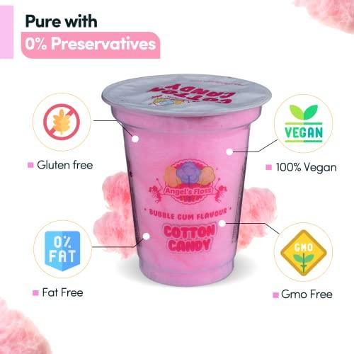 Angels Floss Angels Floss Cotton Candy's / Candy Floss / Buddhi Ke Baal - Bubble Gum Flavour (12 GMS Each, Pack of 12 Units)