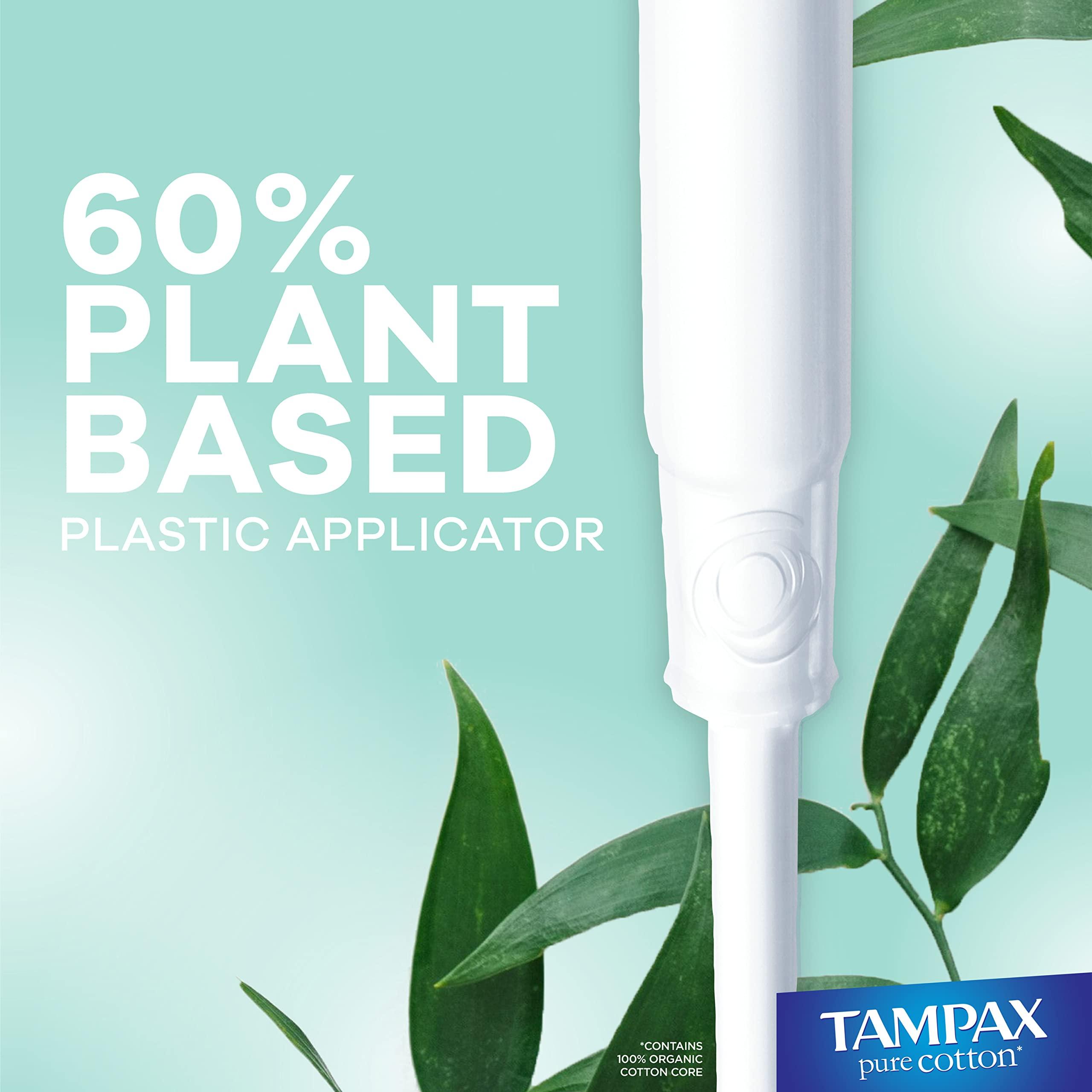 Tampax TAMPAX Pure 100% Organic Cotton Core Super Absorbency Tampons - 24 ct