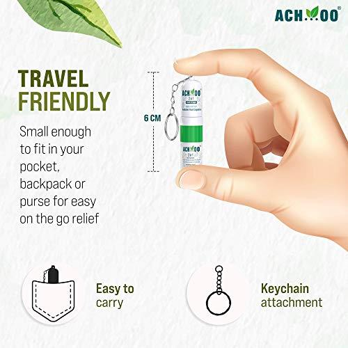 ACH...OO ACH...OO 2 In 1 Inhaler and Roll On Relief From Cold, Cough, Blocked Nose, Headache and Breathing difficulty | Cold & Nasal Congestion With 100% Natural Active Ingredients (Pack of 12 x 2ml)