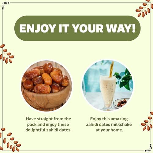 WONDERLAND FOODS (DEVICE) WONDERLAND FOODS Dry Fruits Zahidi Dates 400g Pouch | Healthy & Nutritious Soft Khajoor | Khajur Rich in Iron, Fibre & Vitamins