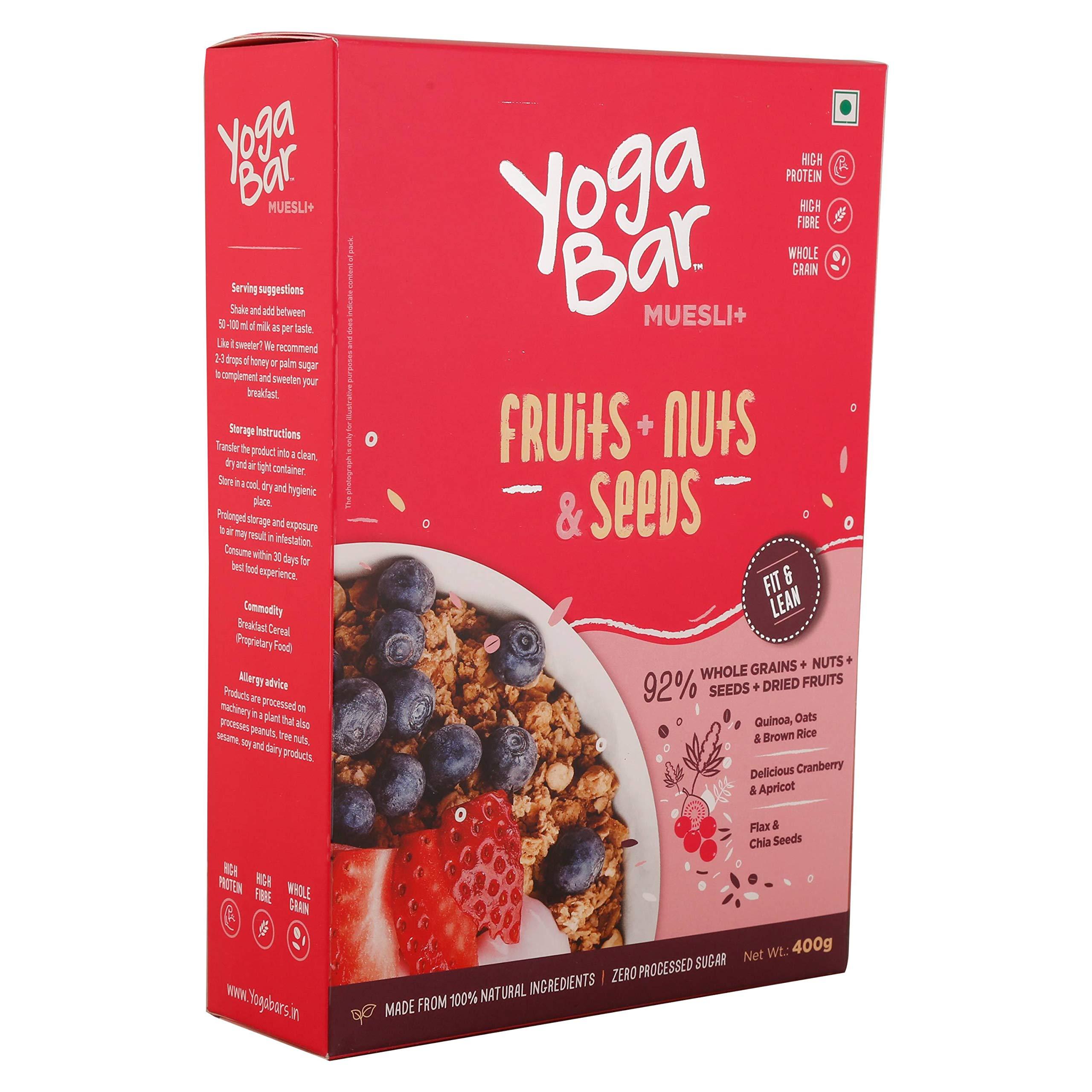 Yogabar Yogabar Muesli - Fruits, Nuts & Seeds, 400g