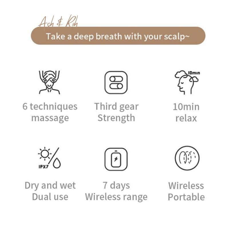 Ash & Roh Ash & Roh Electric Scalp Massager,Massager for Cat with 4 Massage Claws,Waterproof Portable Head Massager,Hair Growth Waterproof Body Massager for Pet Head Massage (green gold head massager)