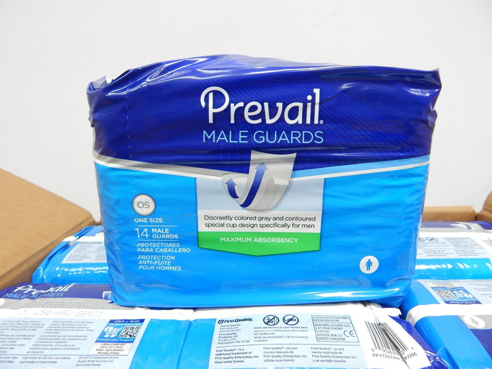 Prevail Prevail PV-811 Prevail for Men Light to Maximum Absorbency Male Guards (Pack of 14)