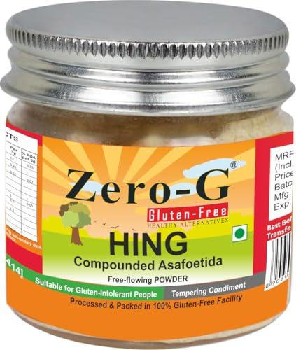ZERO - G Zero-G Gluten Free Pure Hing (2 Pack combo) - Asafoetida Powder | Hing Powder | Strong Aromatic Hing | Free Flowing | Pure and Natural Hing - 50 Gram Each