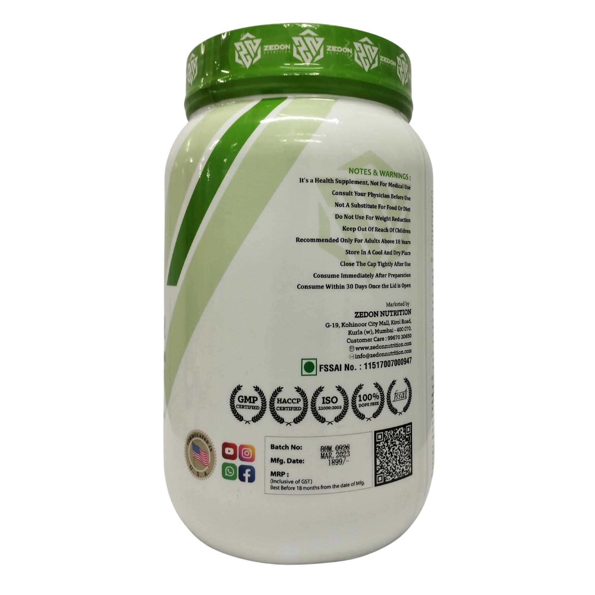 Zedon Nutrition Zedon Nutrition Lean Muscle Gainer Whey Protein Source | 42g Protein, Creatine, BCAA, Glutamine, Taurine | Muscle Building Supplement for Men & Women (Coffee, 1KG)