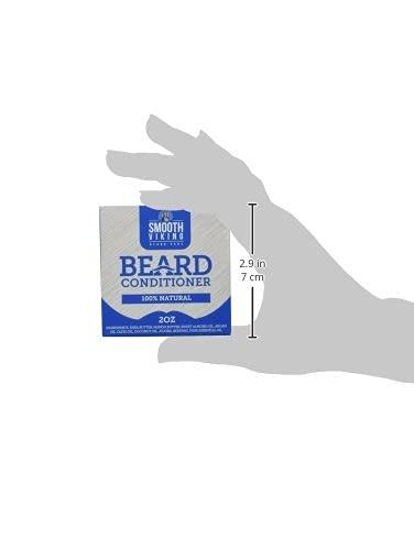 Smooth+Viking Beard Conditioner for Men - Natural Wax Conditioning Softener that Soothes Itching - Use With Beard Oil and Balm for Best Results and Growth - Argan Oil, Shea Butter and Beeswax - 2 OZ - Smooth Viking