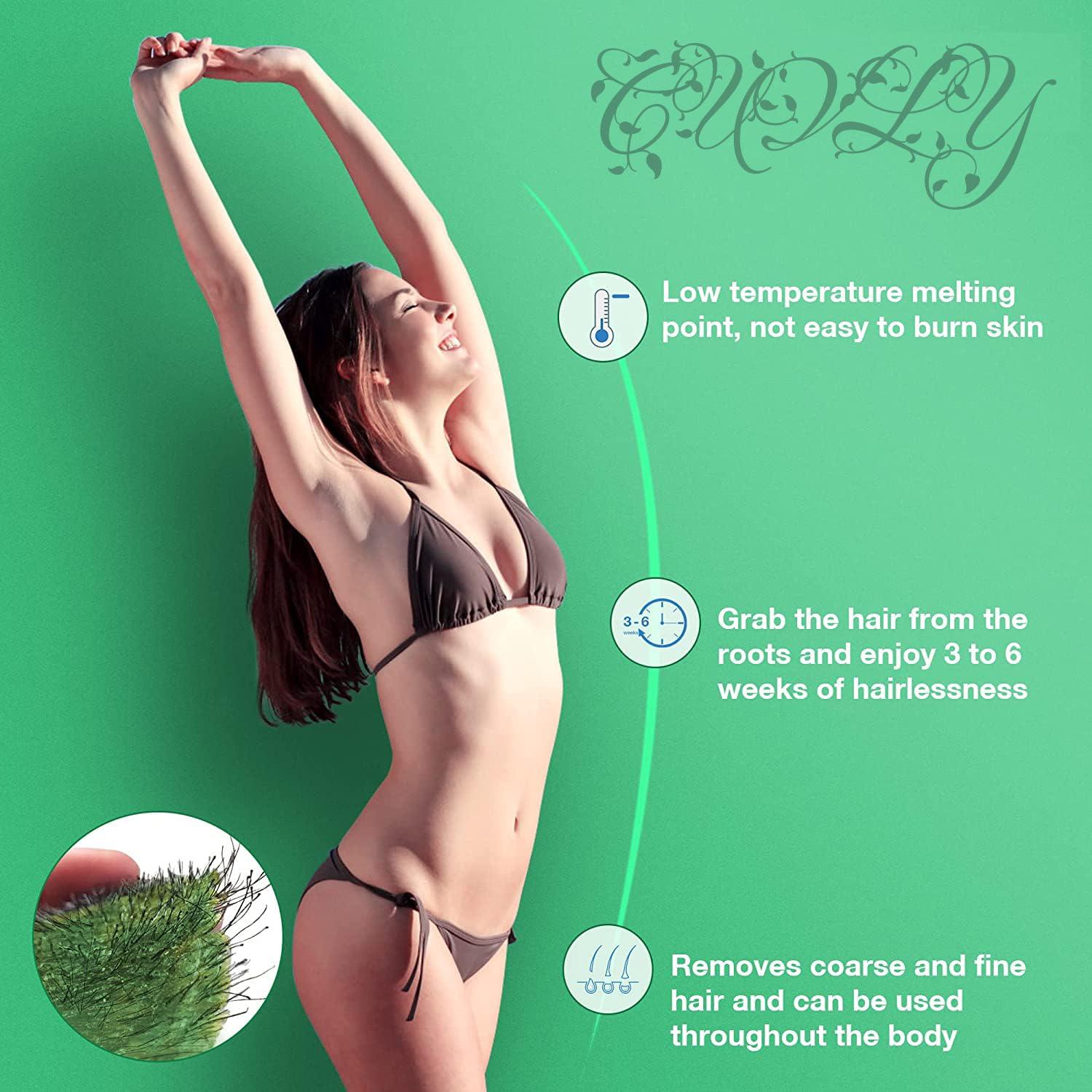 CUVLY CUVLY Men Waxing Hair Removal Wax, Waxing Kit, Hair Removal Body Wax - (Pack of Aloe Vera Wax 600 G + 600 G + 35 Waxing Strips + Knife)