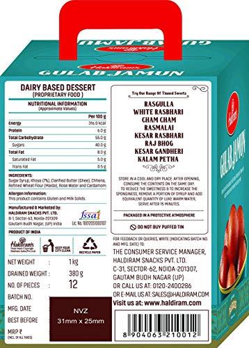 Haldiram’s Haldirams Gulab Jamun & Rasgulla Combo Pack 1 Kg Tin X 2 Pcs