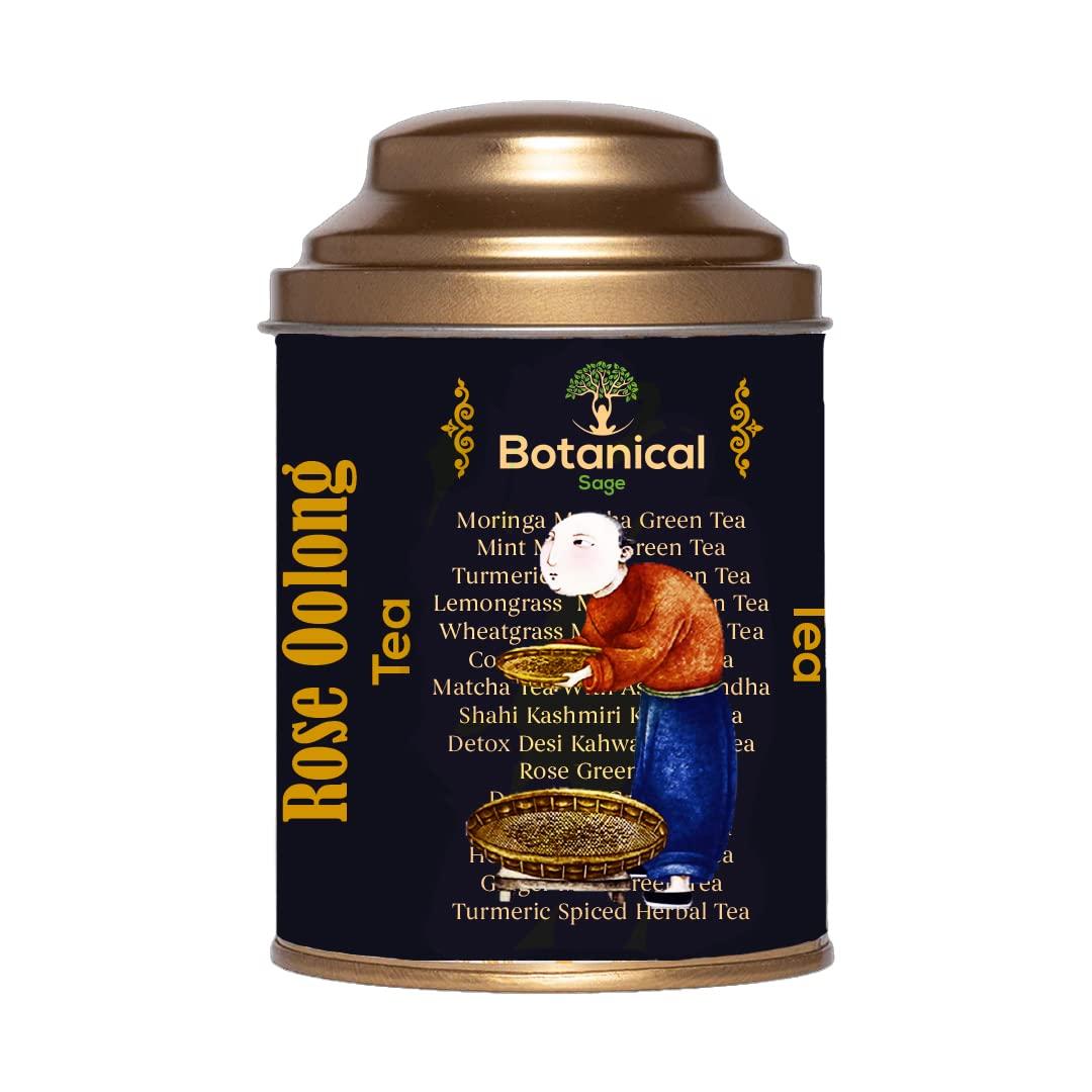 Botanical Sage Botanical Sage- Rose Oolong Tea 100g With free Tea Infuser | Himalayan Oolong tea Blended With Rose Petals & Rose Hips