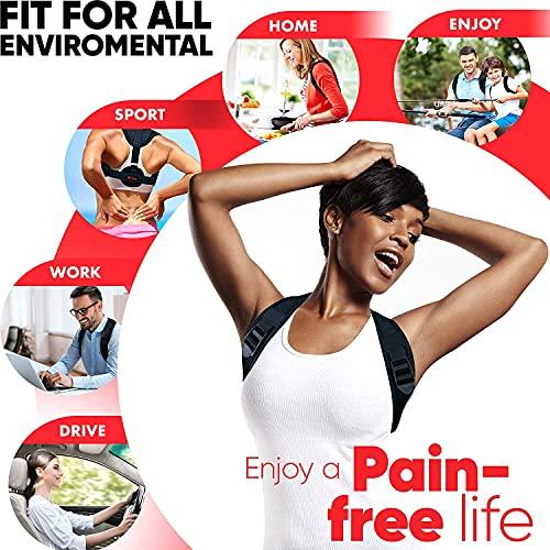 OK Goods Back Posture Corrector for Women & Men - Discreet Comfortable Clavicle Support Back Brace - Neck Back and Shoulder Pain Relief Figure 8 Clavicle Brace for Posture Correction and Alignment (Universal)