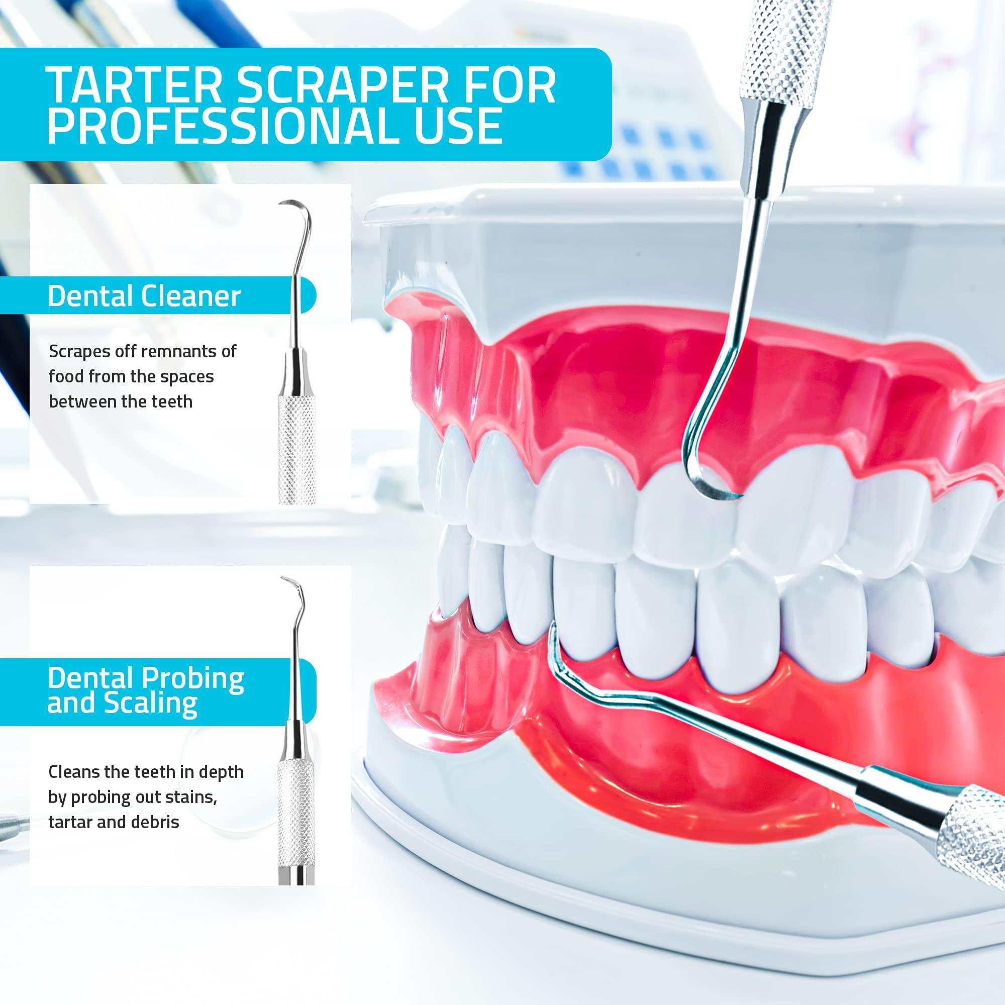 Utopia Care Utopia Care Professional Dental Tartar Scraper Tool - Dental Pick, Double Ended Tartar Remover for Teeth, Plaque Remover, Tooth Scraper (6 Inch, Silver, 1)