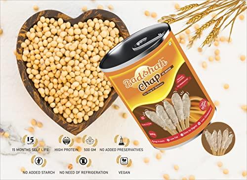 Badshah Chap Badshah Chap SOYA Chaap in Brine, 800g (Vegan, Chunks on Stick, 500g Drained Weight, Rich in Plant Protein, SOYA Chap)