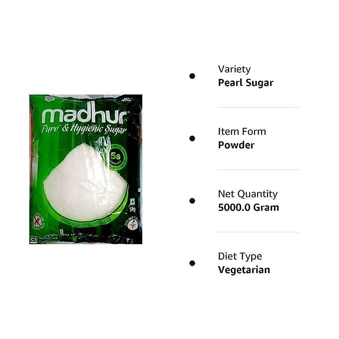 Madhur Madhur Pure Sugar, 5kg Bag