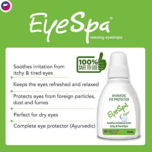 Eyespa EyeSpa Ayur - Ayurvedic Eye Drop | Relieves Dryness, Redness, Itching, Cooling | daily-use Eye Drop with Triphala, Rose water, Bhringaraj, Honey | 10ML (Pack of 2)