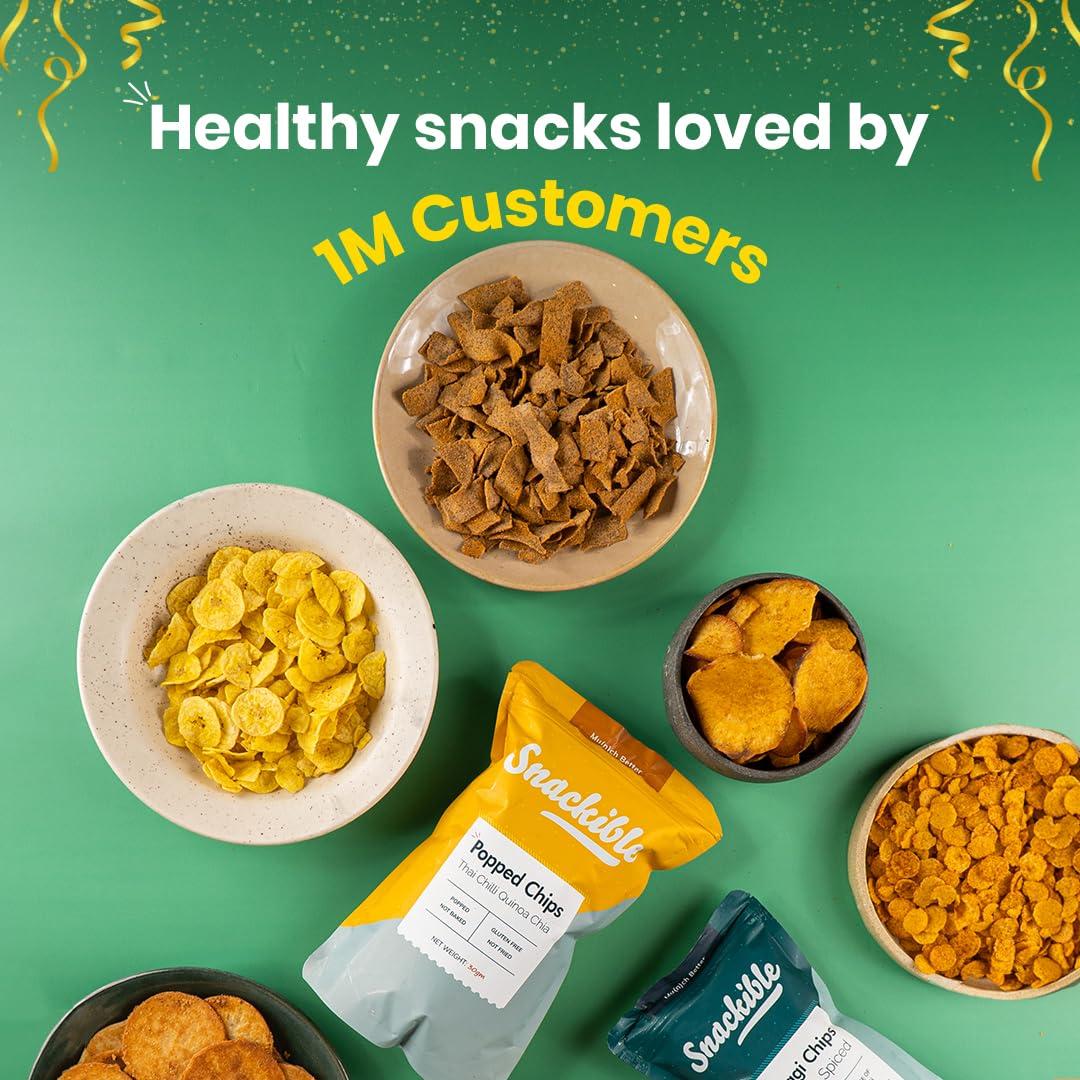 Snackible MU(N)CH BETTER Snackible Bestselling Snacks Box | Box of 10 Healthy Snacks | Healthy Gift Box | No Maida & No Refined Sugar | Best Gifting Option | Corporate Gifts | Gourmet Snacks