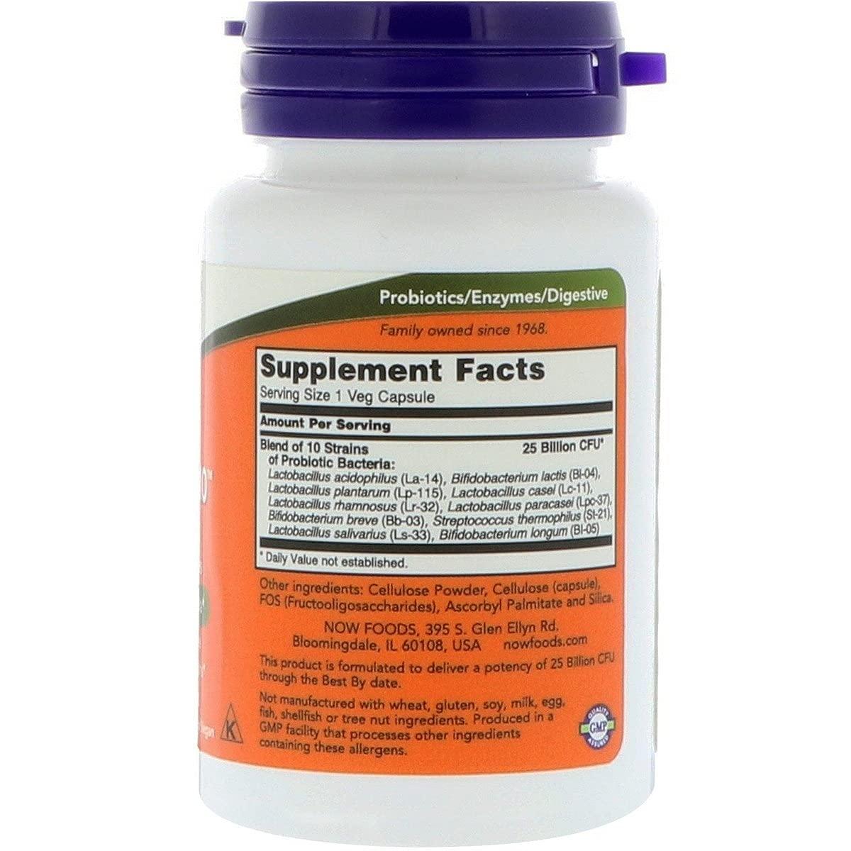 Now Foods Now Foods, Probiotic-10, 25 Billion, 50 Veg Capsules