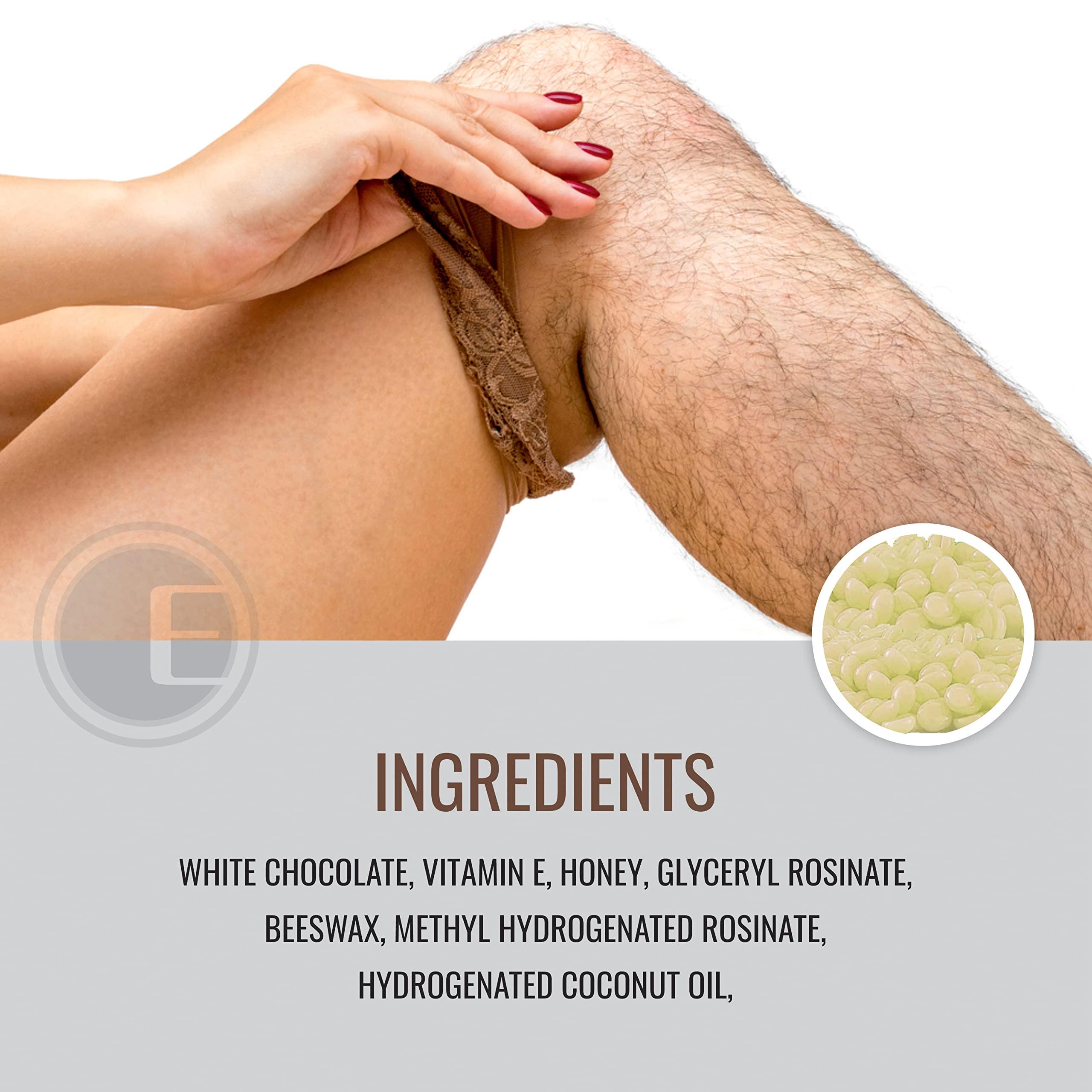ENORA ENORA Hair Removal Brazilian Hard Wax Beans For Face, Eyebrow, Back, Chest, Bikini Areas, Legs, Arms And Beards,Black Head, Tan, Dead Skin | Smooth | (300 Gram, WHITE CHOCOLATE)