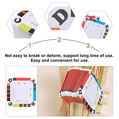 HEALLILY 100Pcs Weaving Cards Paper Loom Cards Tablet for Loom Weaving Supplies