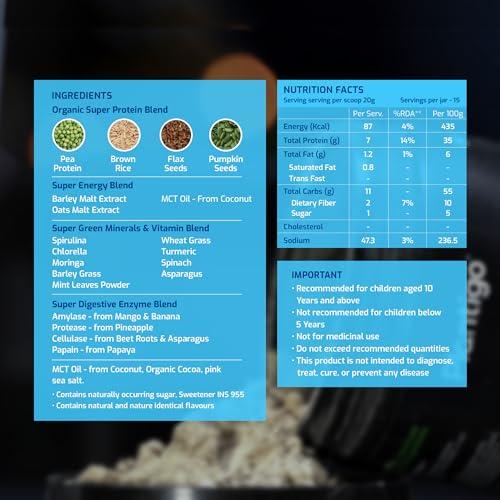 PLANTIGO Plantigo Kids Protein 14g, 11 Vitamins, 8 Minerals, Vegan Nutrition Supplement | Muscle, Bone Growth & Brain Health | Plant Based Protein Powder for Kids 10+ years | (Swiss Chocolate Flavor - 500g)