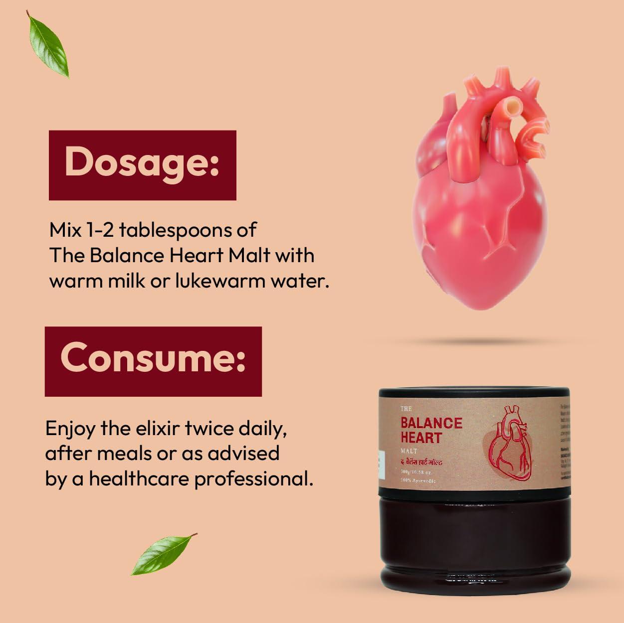 The Balance Balance Ayurveda Heart Malt: Nourish Your Cardiovascular Health Naturally - Blood Pressure & Cholesterol Support (300gm)