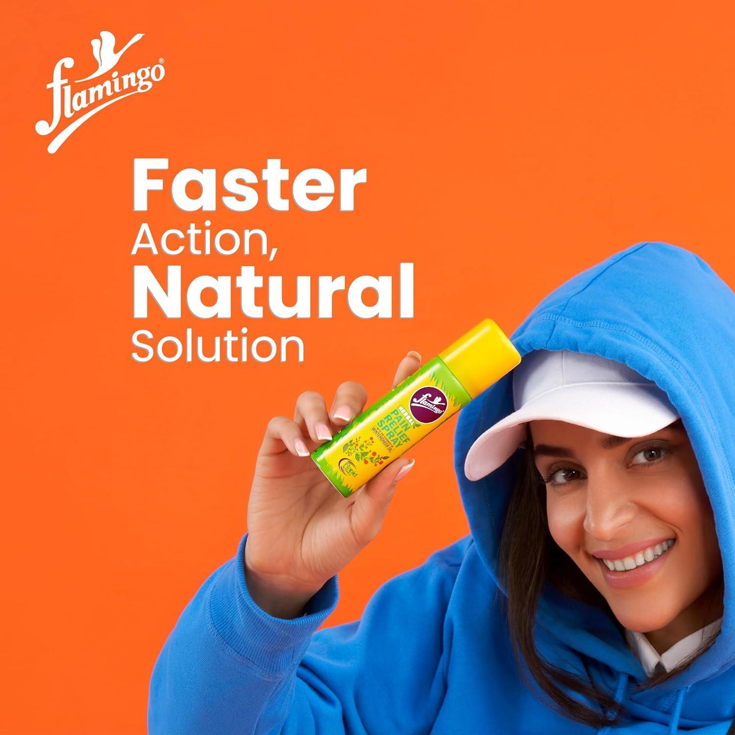 Flamingo Flamingo pain Spray 100g with Flamingo Herbal Pain Spray 40g X 2