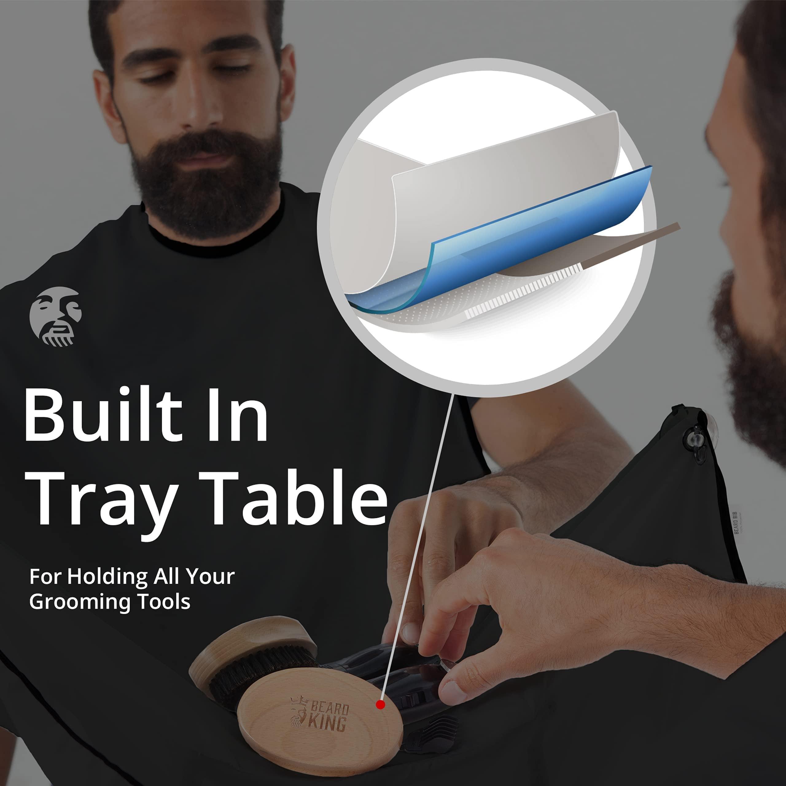 BEARD KING BEARD KING Hair Clippings and Beard Catcher Bib (Black)