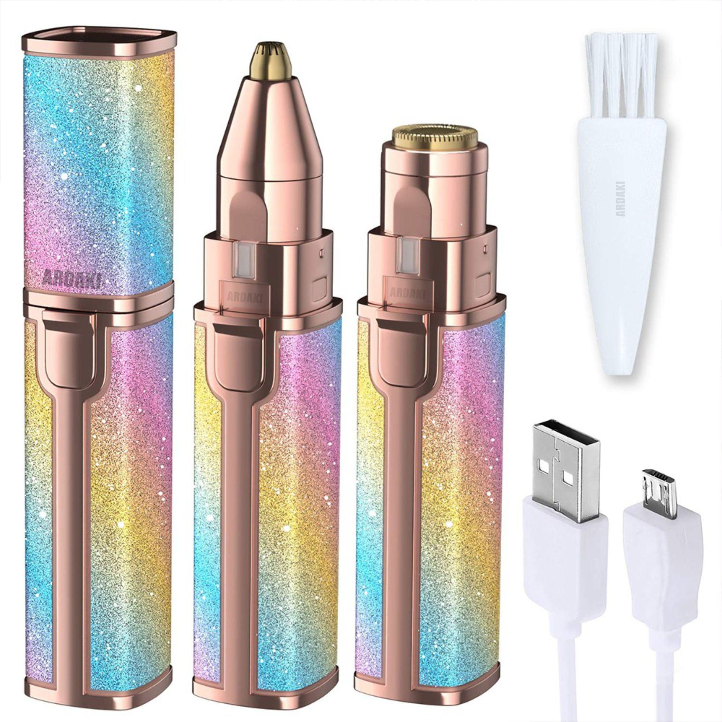 ARDAKI ARDAKI Rechargeable 2-in-1 Multi Trimmer For Women, Multipurpose Hair Remover for Women, Face, Leg, Eyebrow, Underarms, Bikini Trimmer With Changeable Heads Epilator with Light