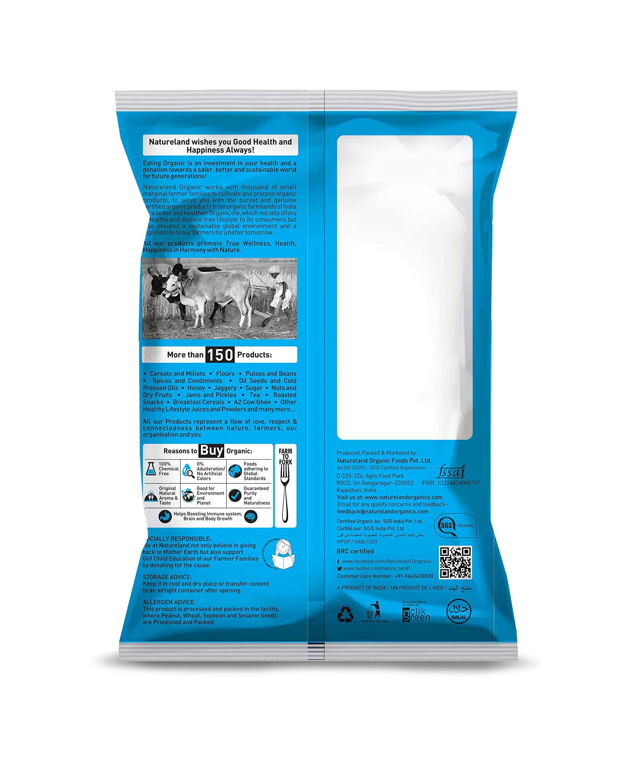 NATURELAND ORGANICS Natureland Organics Urad Whole / Sabut / Urad Kali Daal 1 Kg - Organic Healthy Pulses