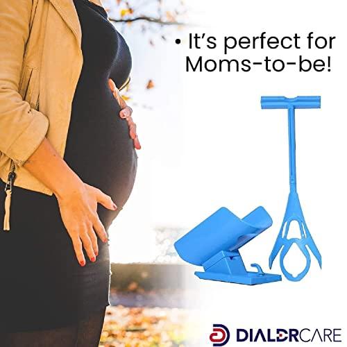 DIALDRCARE DIALDRCARE Sock Slider - The Easy on, Easy off Sock Aid Kit | Sock Aid Tool for Elderly, Disabled, Pregnant, Diabetics - Pulling Assist Device - Socks Helper (BLUE)