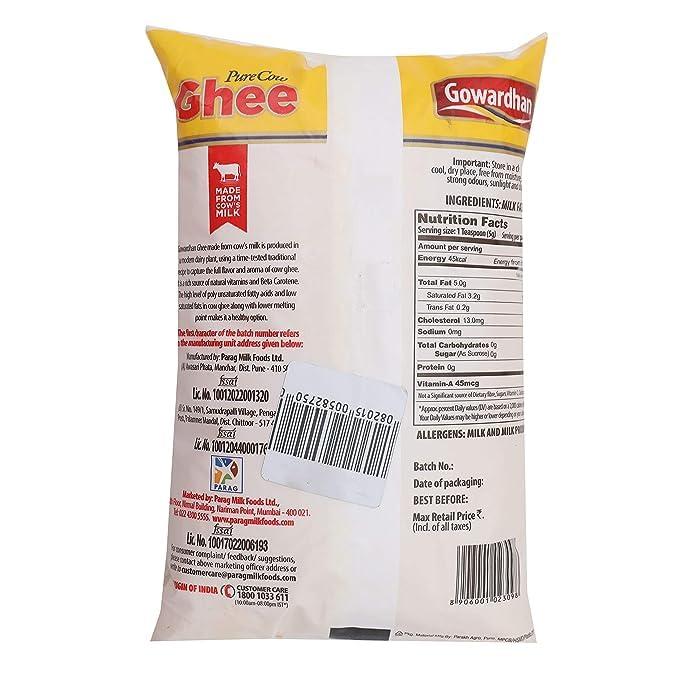 Gowardhan Gowardhan Cow Ghee - Pure. 1 Litre With Long handle Stainless steel spoon