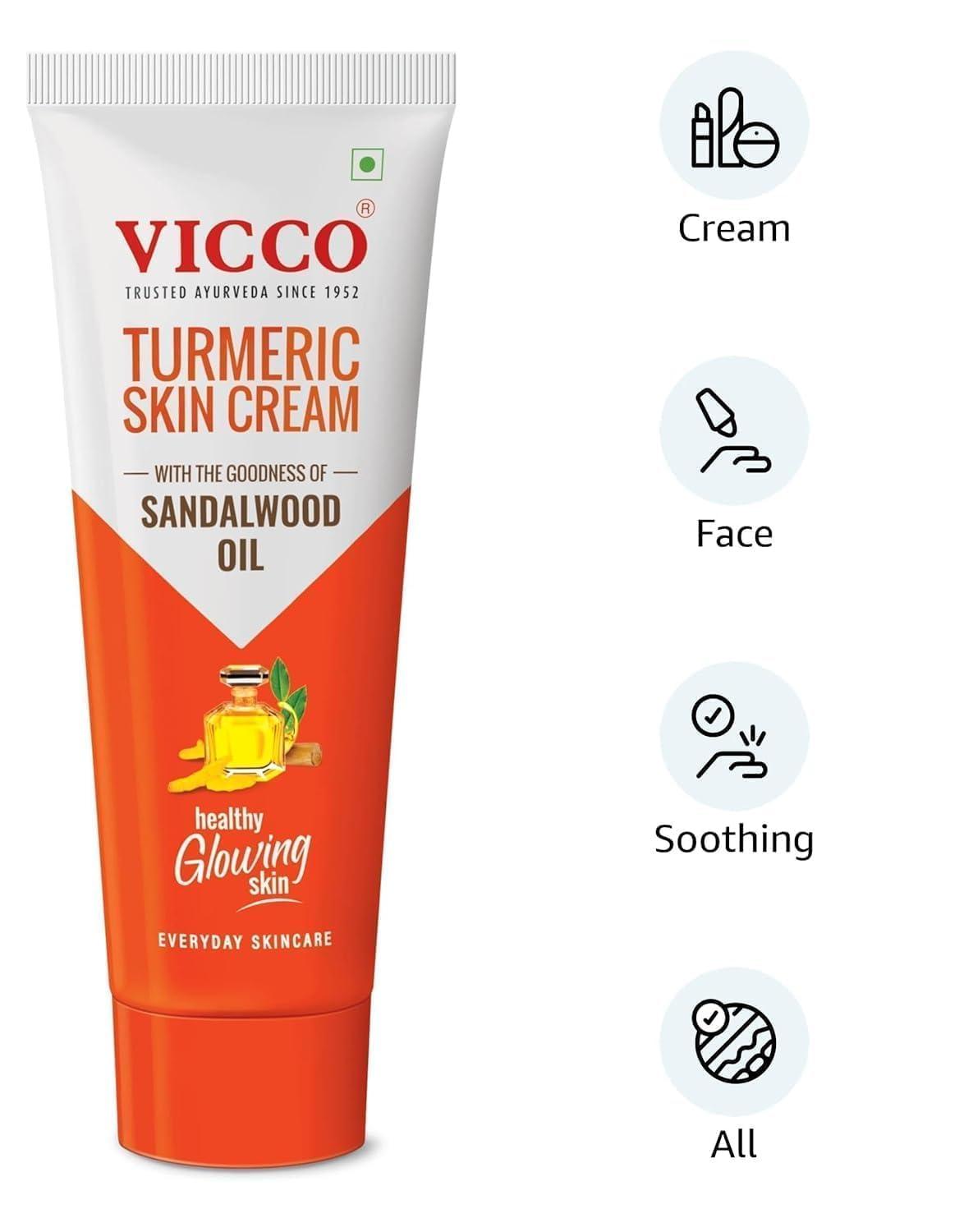 VICCO Vicco Pack of Turmeric Skin Cream-70 g + Vicco Shaving Cream-S-70 g