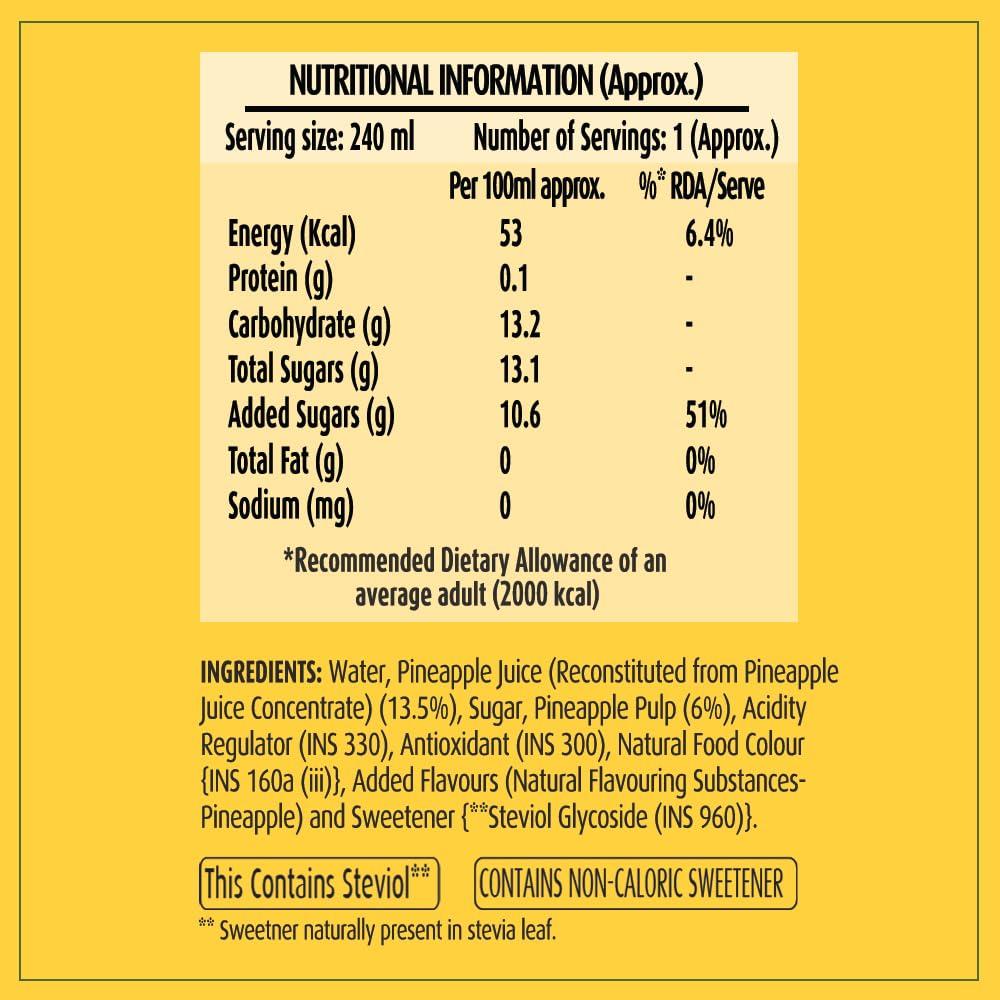 Del Monte Del Monte Pineapple Fruit Drink, 240ml