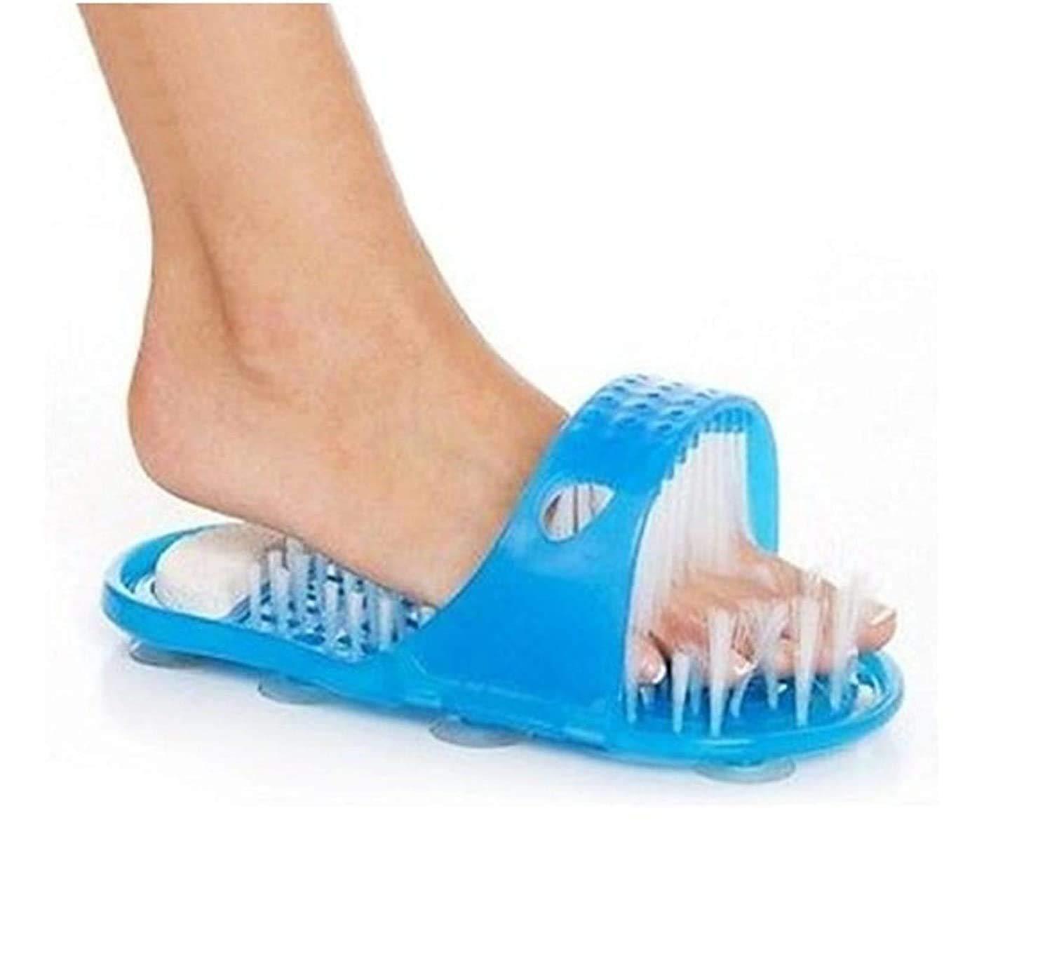 Big saving Big saving Waterproof Easy Foot Cleaner Shower Slipper Easy Feet Shower Foot Massager Scrubber for All Age groups foot cleaning brush foot cleaner slipper Easy Feet Foot Cleaner (Blue)