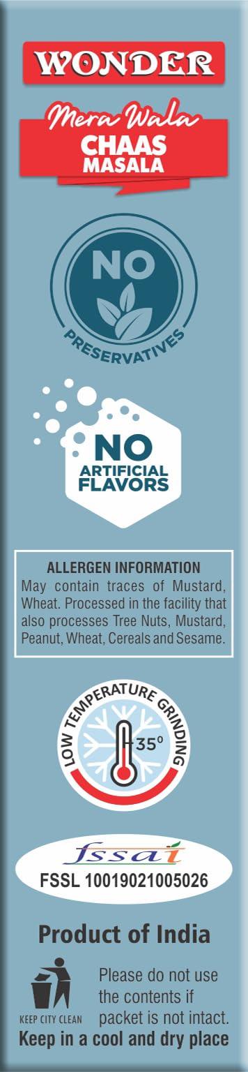 WONDER Wonder Mera Wala Chaas Masala, Buttermilk Masala, (100g)/ Gujarati Chas/Chhach Masala Powder/Fresh & Natural/No Artificial Colour & Flavour Added