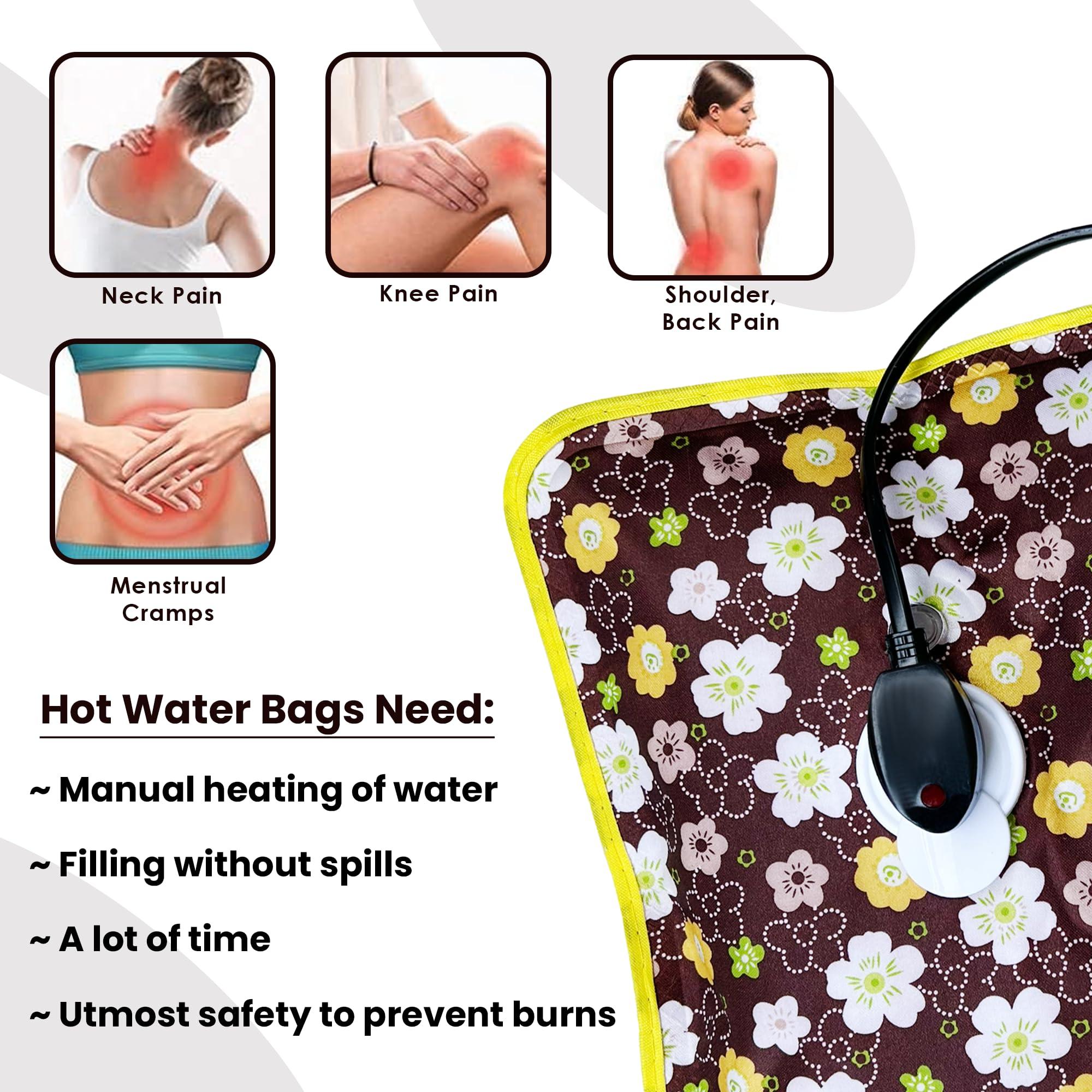 Sifoz Sifoz Hot Water Bag For Pain Relief Electric Heating Pad for Back Pain Hot Bags Heat Pouch Hot Pack for Period Cramps (Hot water bag)
