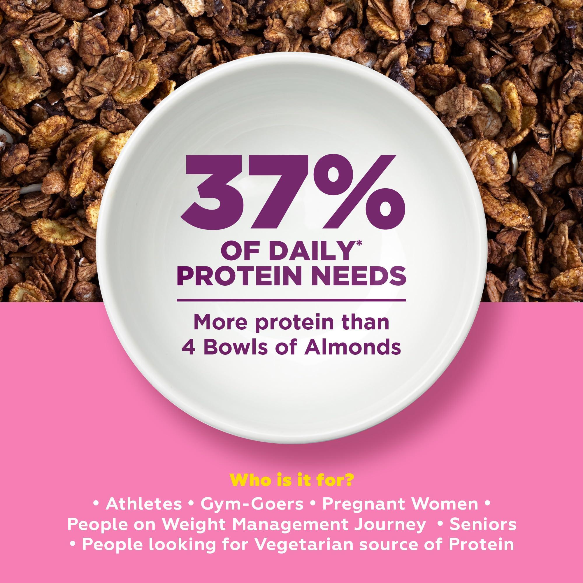 Yogabar Yogabar Super High Protein Muesli 850g | 27g Protein | With Probiotics and Whey | No Refined Sugar | Easy on gut | Choco Almond | Protein Snack | High Fiber Food | Breakfast Cereal